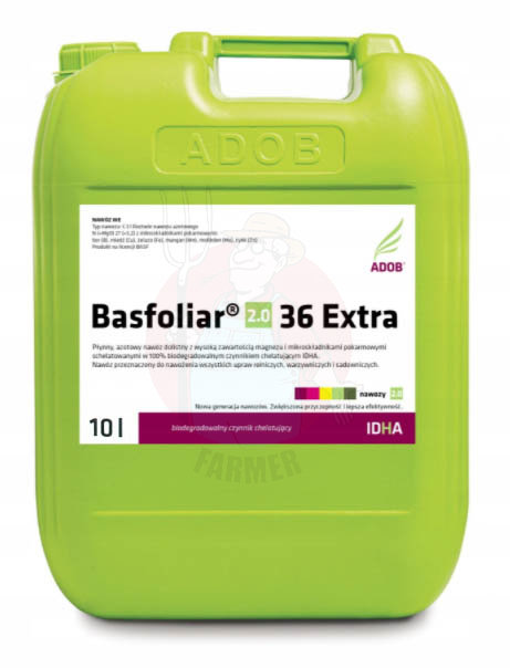 Basfoliar 2.0 36 Extra to wieloskładnikowy, płynny nawóz dolistny przeznaczony do nawożenia dolistnego upraw rolniczych, warzywniczych i sadowniczych.