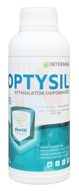 OPTYSIL zawiera przyswajalny przez rośliny krzem – 200 g w 1 litrze, który oddziałuje korzystnie na ich rozwój i plonowanie oraz żelazo – 24 g Fe w ..