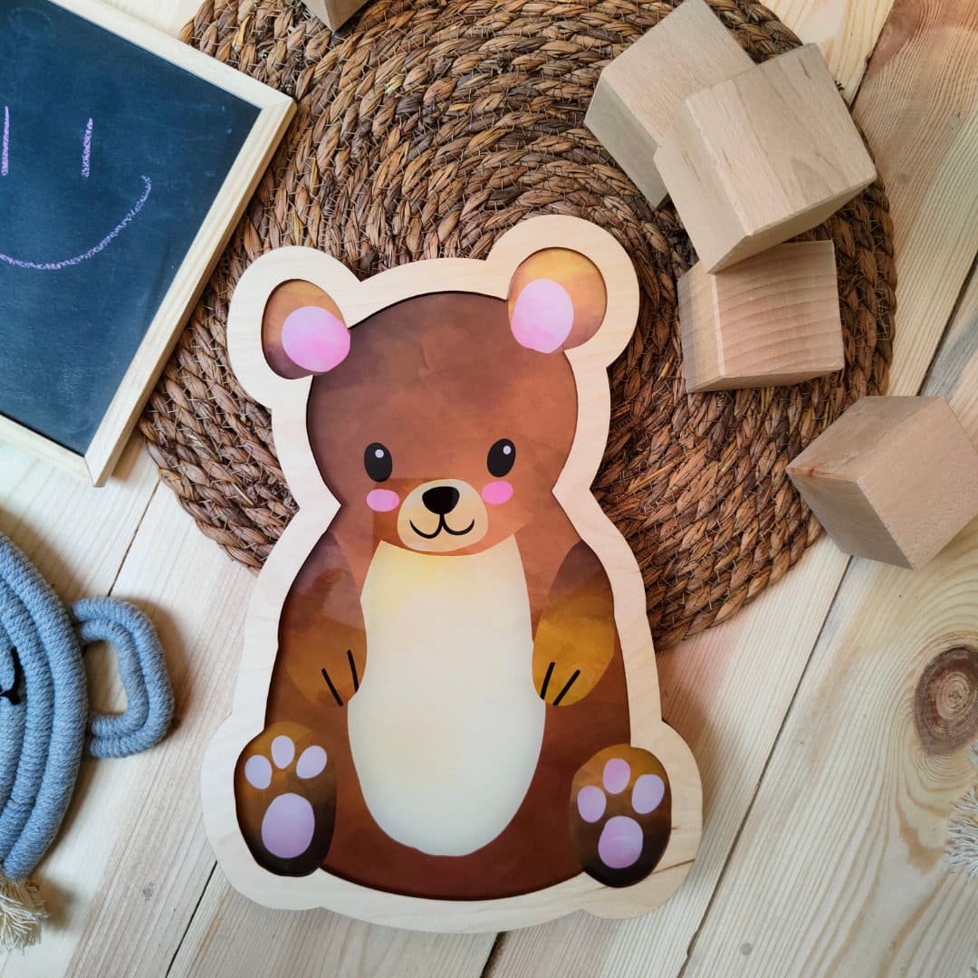 Miś - Nocna lampka LED do pokoju dziecka