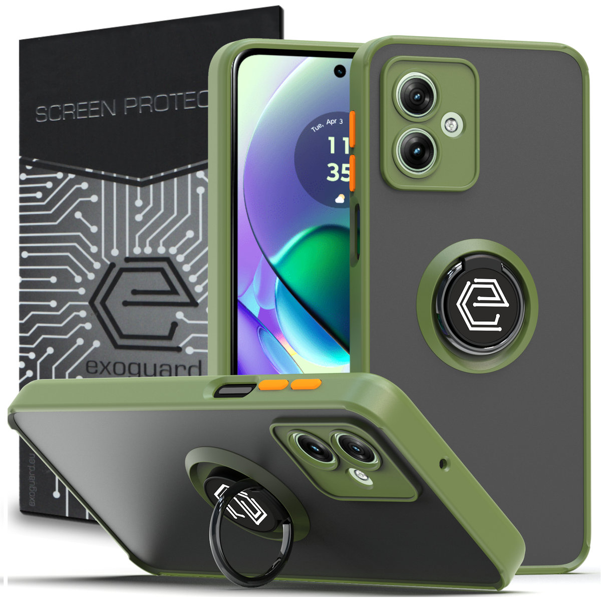 ETUI EXOGUARD O-RING + SZKŁO - MOTOROLA MOTO G54 5G / G54 5G POWER EDITION - PANCERNE CASE OBUDOWA FUTERAŁ RING