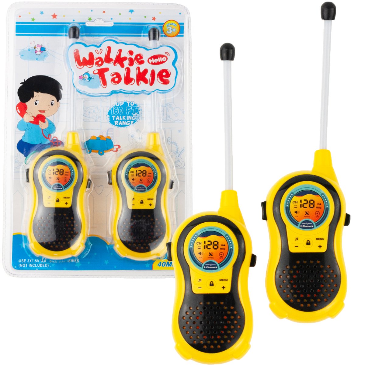 Walkie Talkie Krótkofalówki Zestaw 2Szt. Dla Dzieci Zasięg 50M Zaczep