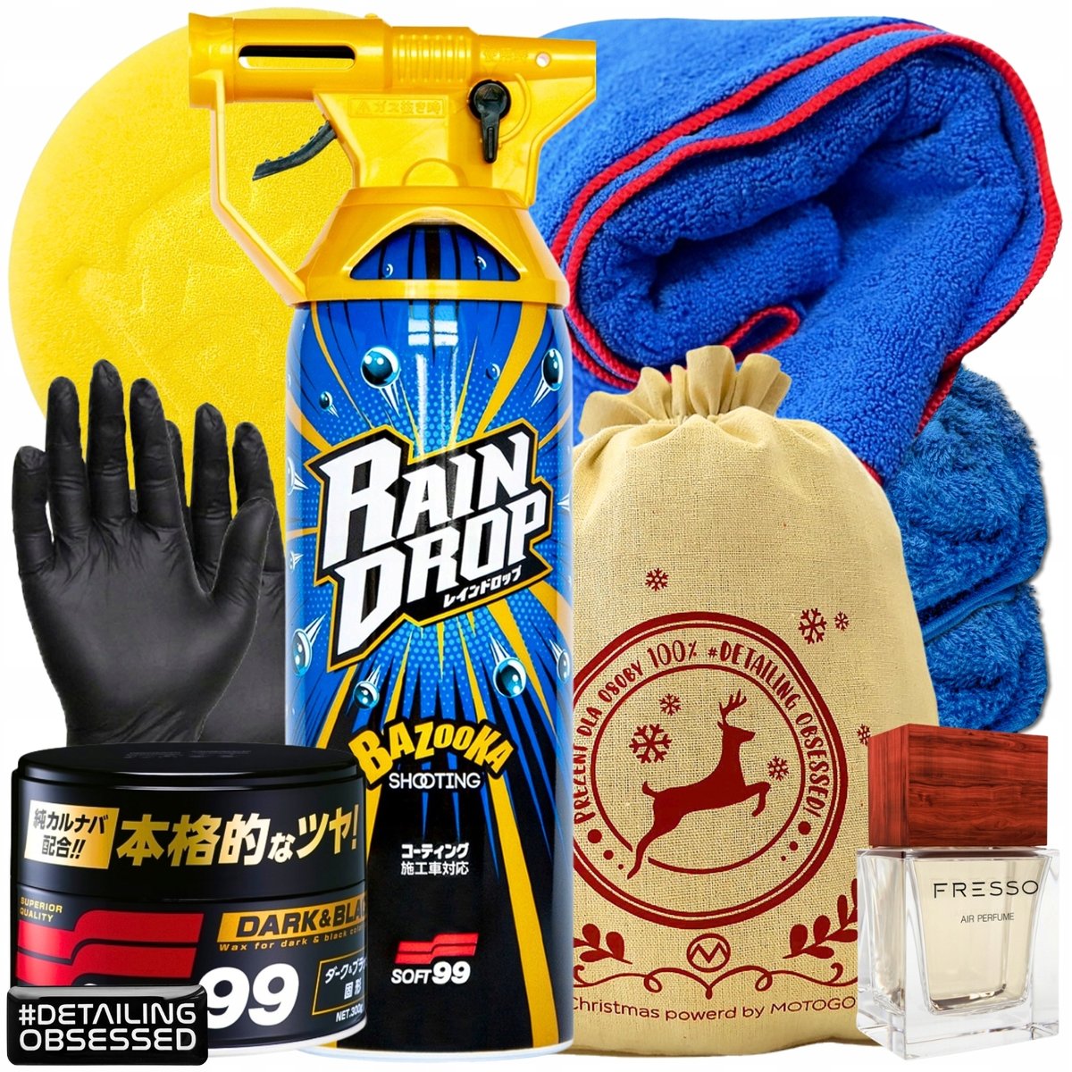 SOFT99 ZESTAW NA PREZENT WOSK DARK & BLACK + POWŁOKA BAZOOKA + PERFUMY 50ML