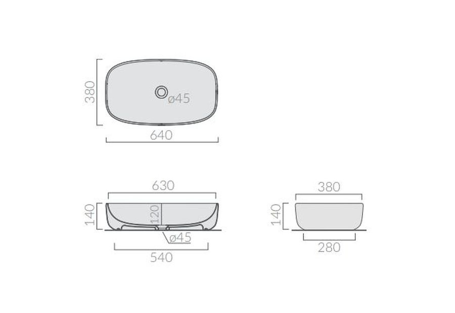 Galassia Dream Umywalka nablatowa 64x38 cm biały mat 7300MT - odbiór osobisty: Kraków, Warszawa