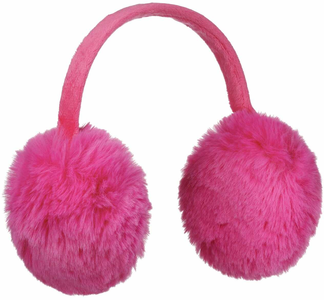 Nauszniki One Colour Futro Tkane by McBURN, intensywny róż, One Size