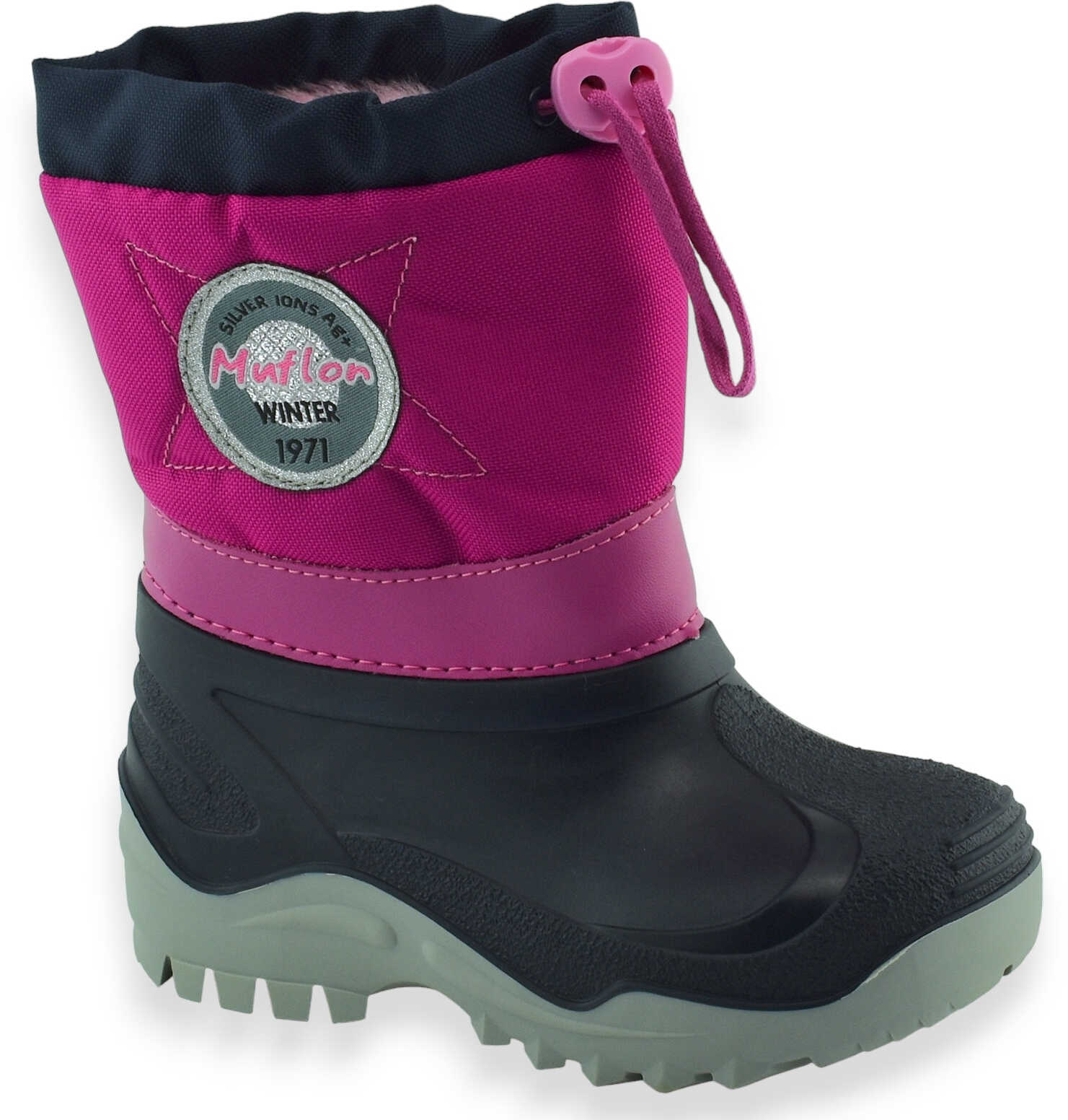 Buty zimowe śniegowce dla dziewczynki marki Renbut/Muflon 22/23-468 Amarant