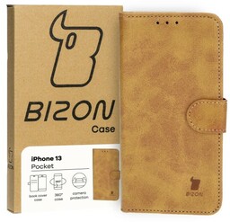 Bizon Etui Case Pocket do Apple iPhone 13, brązowe