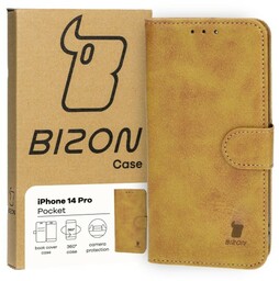 Bizon Etui Case Pocket do Apple iPhone 14 Pro, brązowe