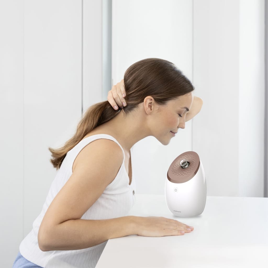 Nano jonizująca sauna do twarzy DS 600, biel i różowe złoto  Lumarko!