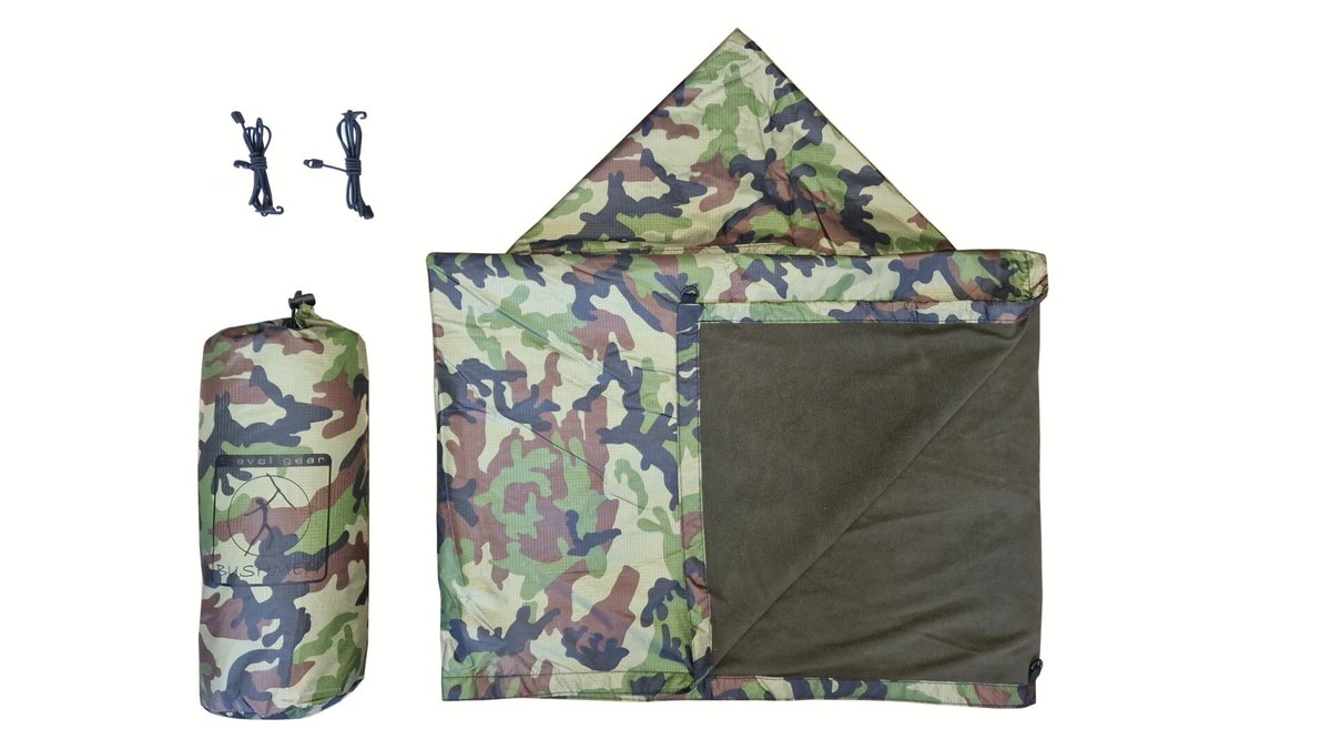 BUSHMEN THERMO - Blanket, koc termiczny, poncho, quilt, camo