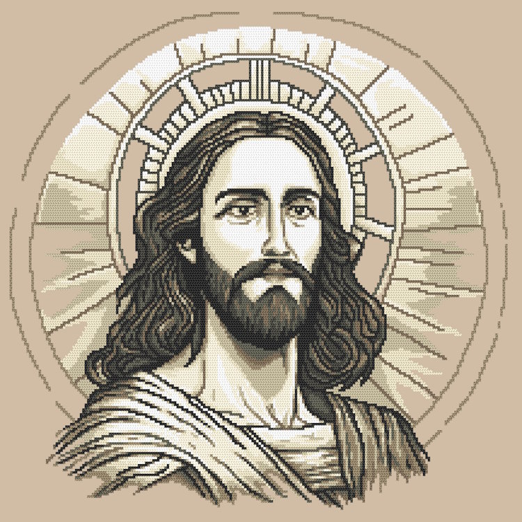 Haft krzyżykowy - Zestaw do haftu - Majestatyczny Jezus