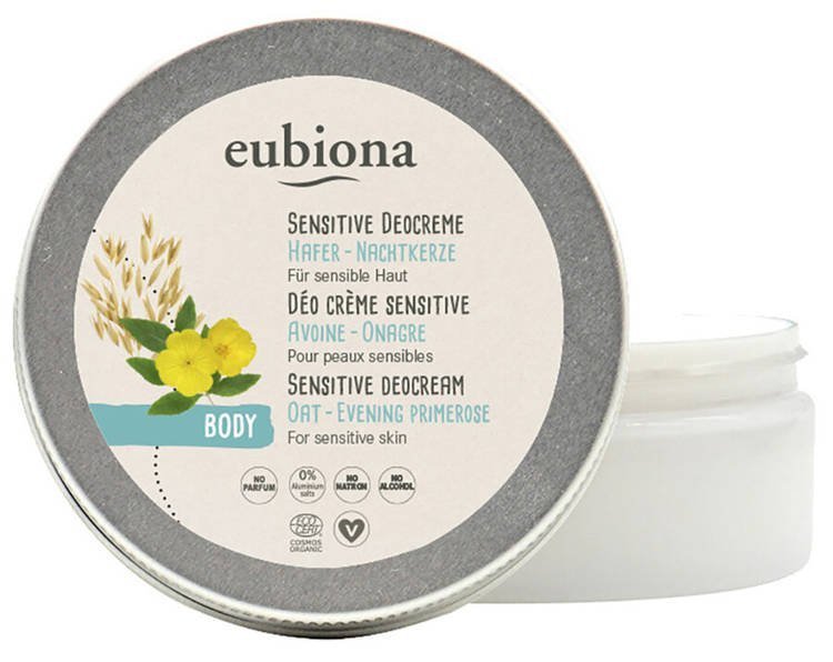 Eubiona, Dezodorant W Kremie Sensitive Z Owsem I Wiesiołkiem, 50ml