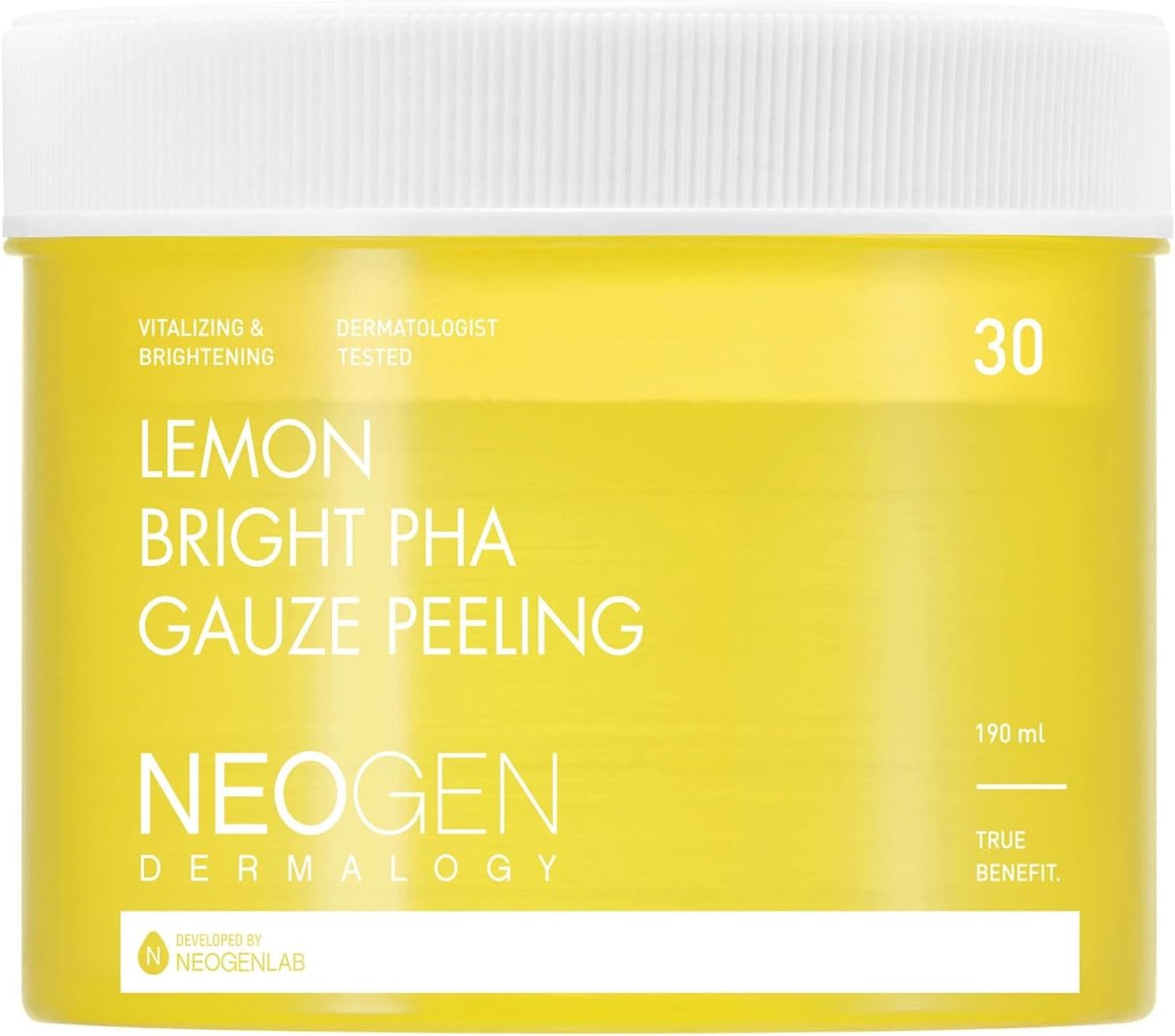 Neogen, Lemon Bright Pha Gauze Peeling, Płatki Peelingujące, 30 Szt.