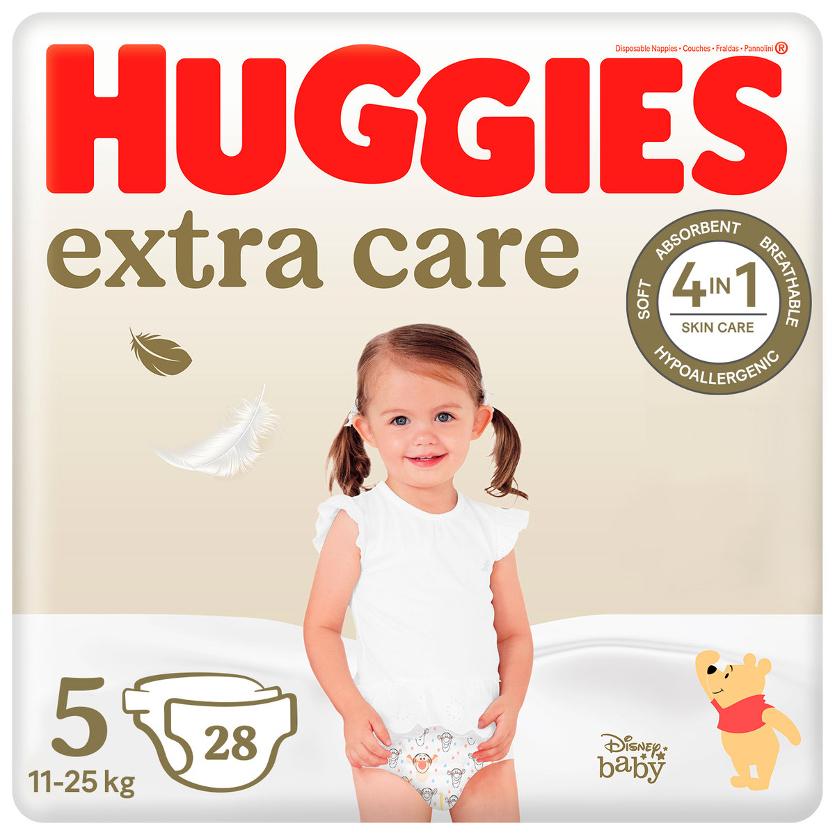Pieluchy HUGGIES Extra Care 5 (11-25kg) 28 szt