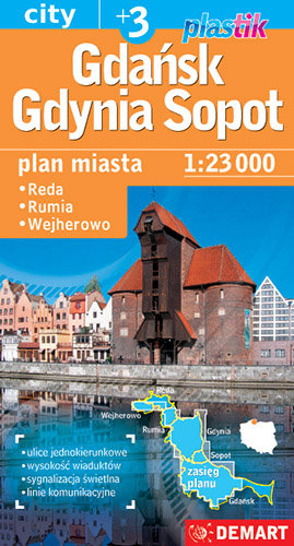 Gdańsk, Gdynia, Sopot. Plan miasta 1:23 000