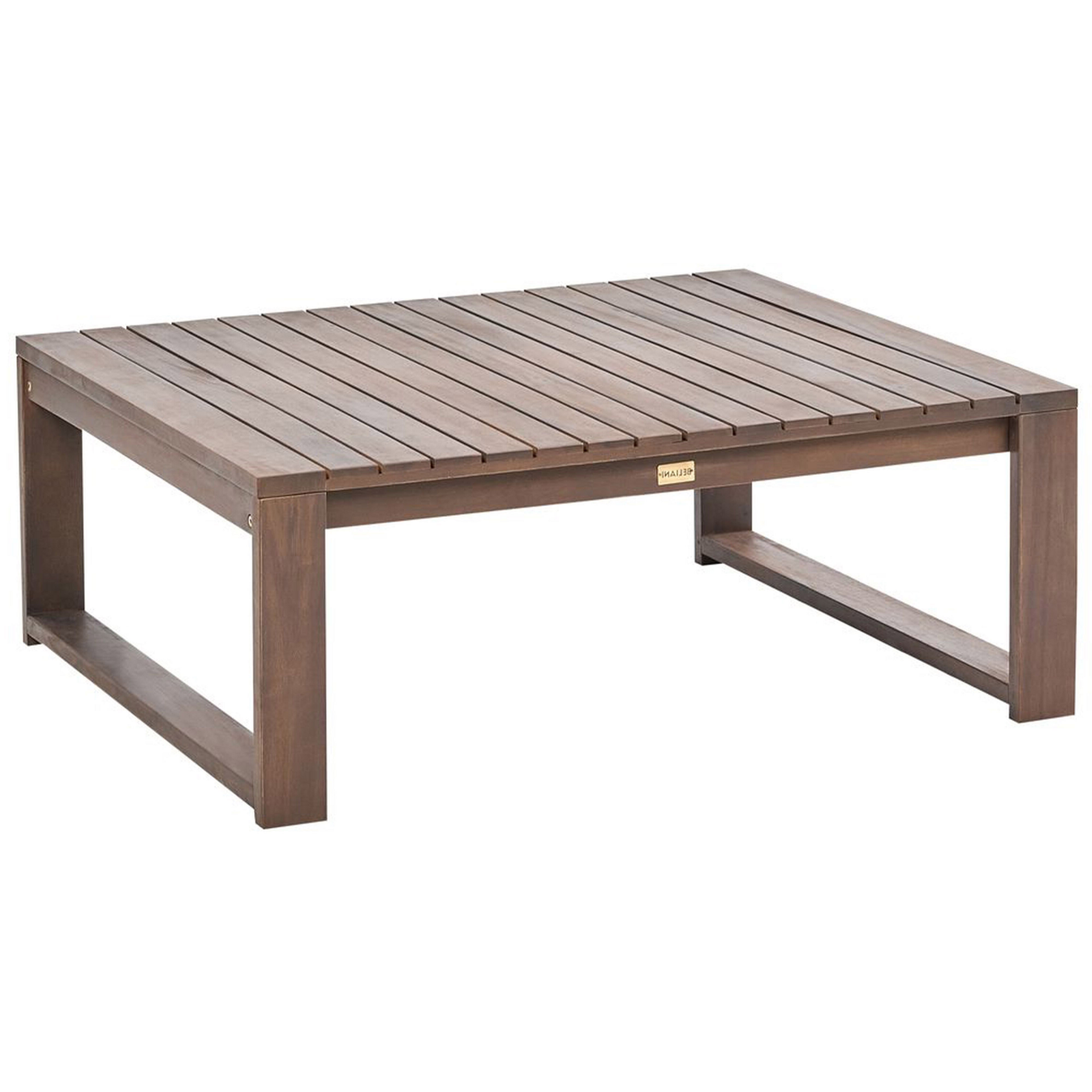 Stolik ogrodowy z certyfikowanego drewna 90 x 75 cm ciemny TIMOR II