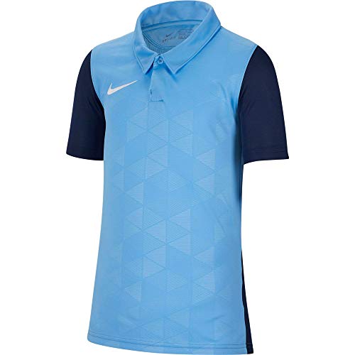 Nike Dziecięca koszulka Trophy IV Jersey SS trykot, University Blue/Midnight Navy/(White), S