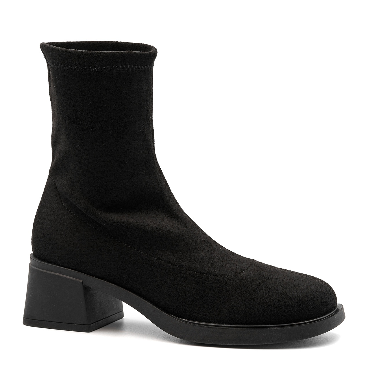 Czarne wsuwane botki BARUETTE KC4496 - Neścior