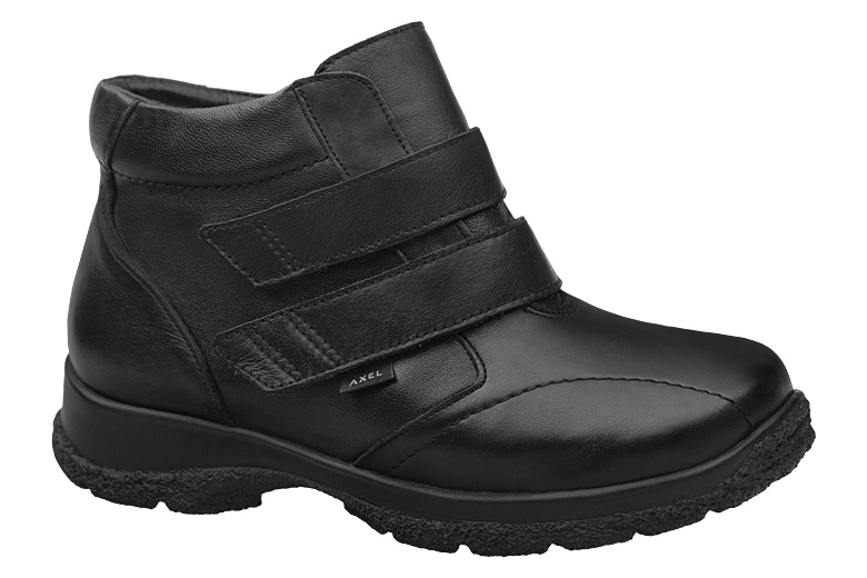 Botki AXEL Comfort 4002 H Czarne na 2-rzepy Kosela Medic 9002 na haluksy