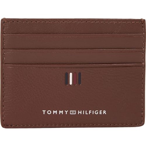 Tommy Hilfiger Męskie portfele TH Central CC, ciemny kasztan, jeden rozmiar, Ciemny kasztan, rozmiar uniwersalny