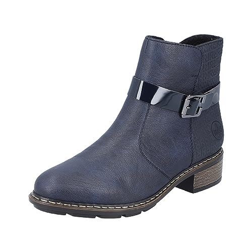 Rieker 77261 damskie krótkie kozaki, niebieski, 39 EU