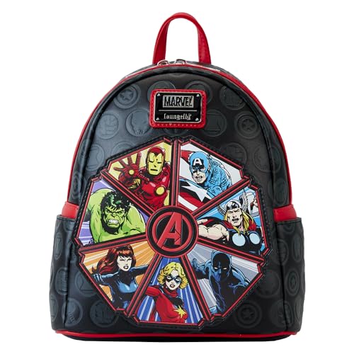 Funko Loungefly - Marvel: Avengers mini plecak na 60. rocznicę, urocza torba kolekcjonerska, pomysł na prezent, oficjalny produkt, dla chłopców, dziewcząt, mężczyzn i kobiet, komiks Marvel, pomysł na