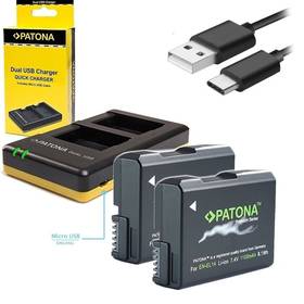 Ładowarka PATONA Dual Quick Nikon EN-EL14 + 2x baterie 1100mAh USB (PT1966B)