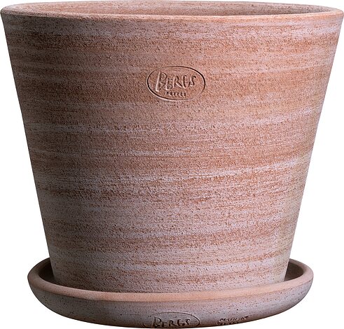 Doniczka Julie Rustic 35 cm różowa z podstawką
