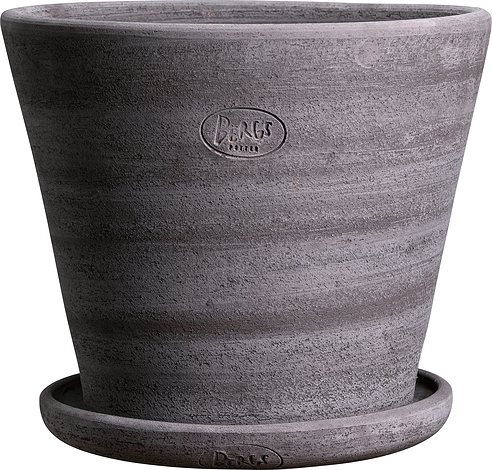Doniczka Julie Rustic 45 cm szara z podstawką