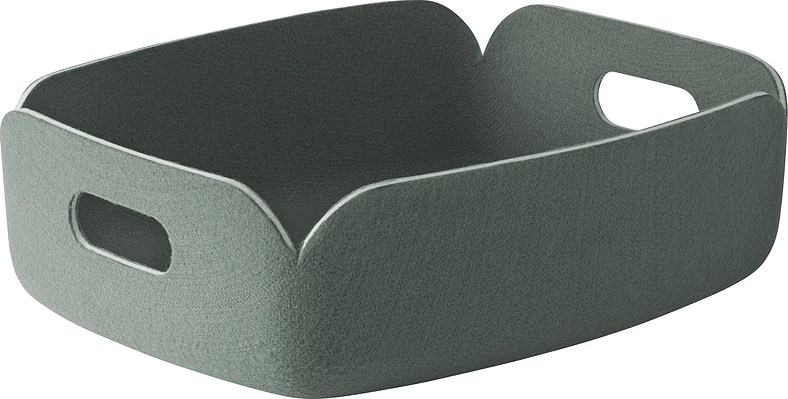 Kosz do przechowywania Restore niski zgaszona zieleń