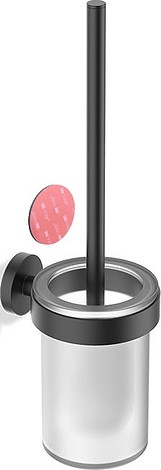 Szczotka do WC Basic czarny mat ścienna montaż samoprzylepny