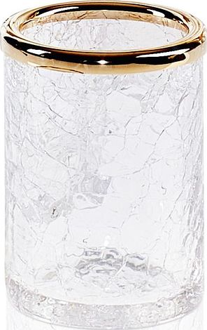 Kubek na szczoteczki do zębów Crack złoty