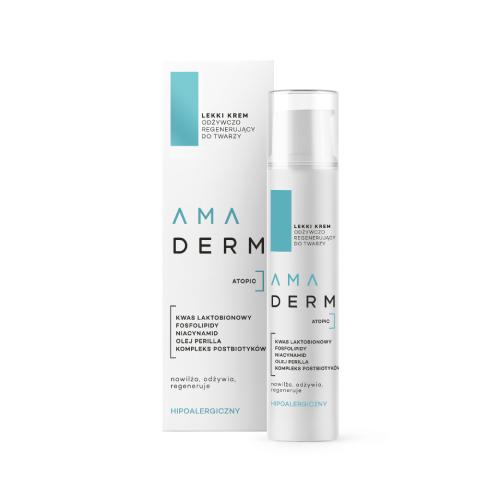 AMADERM Atopic Lekki krem odżywczo-regenerujący do twarzy, 50ml