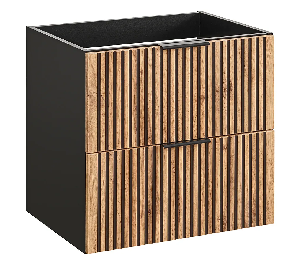 Wisząca szafka umywalkowa 60 cm z lamelami T2-H01