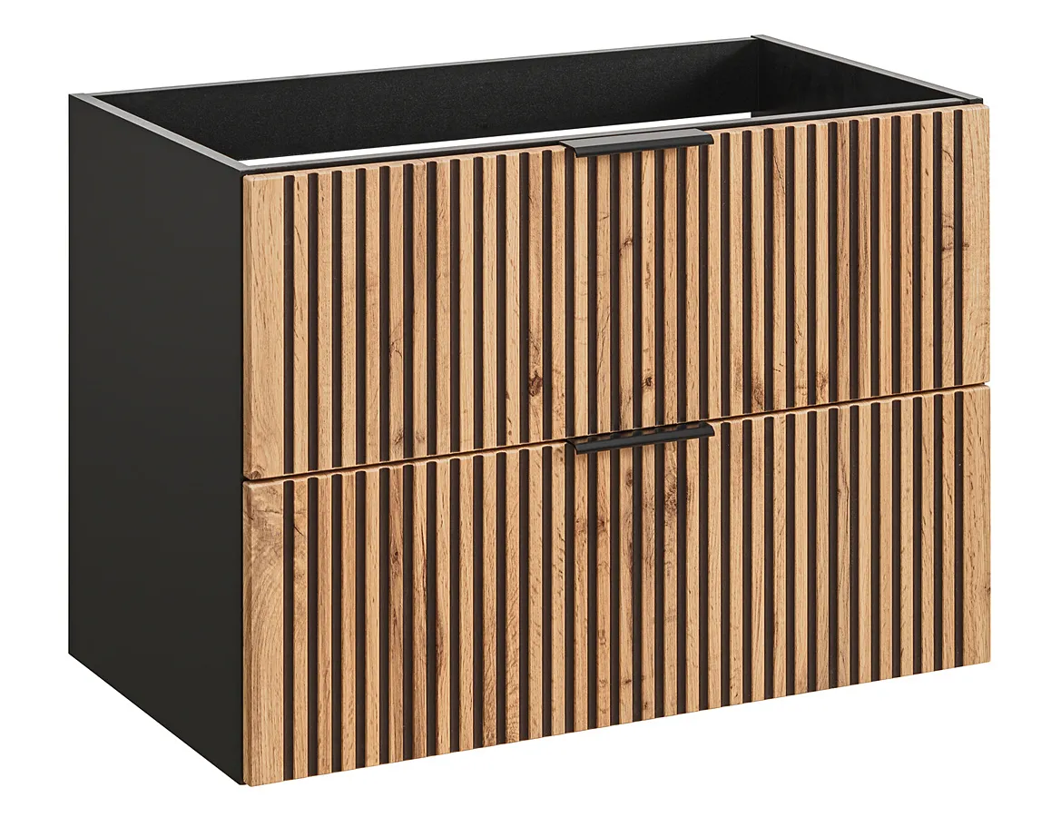 Lamelowa szafka na umywalkę z szufladami 80 cm L1-W85