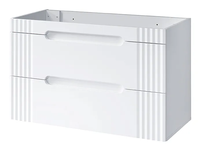 Biała szafka łazienkowa z szufladami 100 cm N1-G72