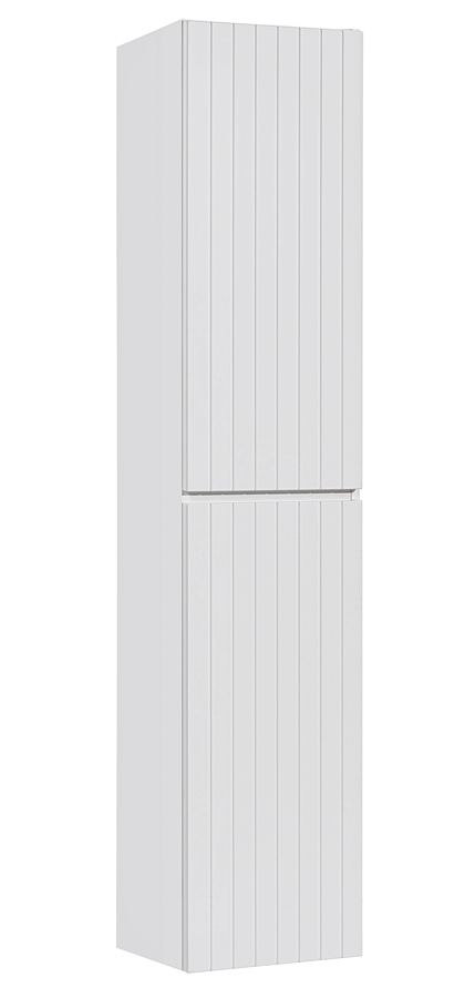 Biały słupek łazienkowy ścienny z lamelami F3-P64