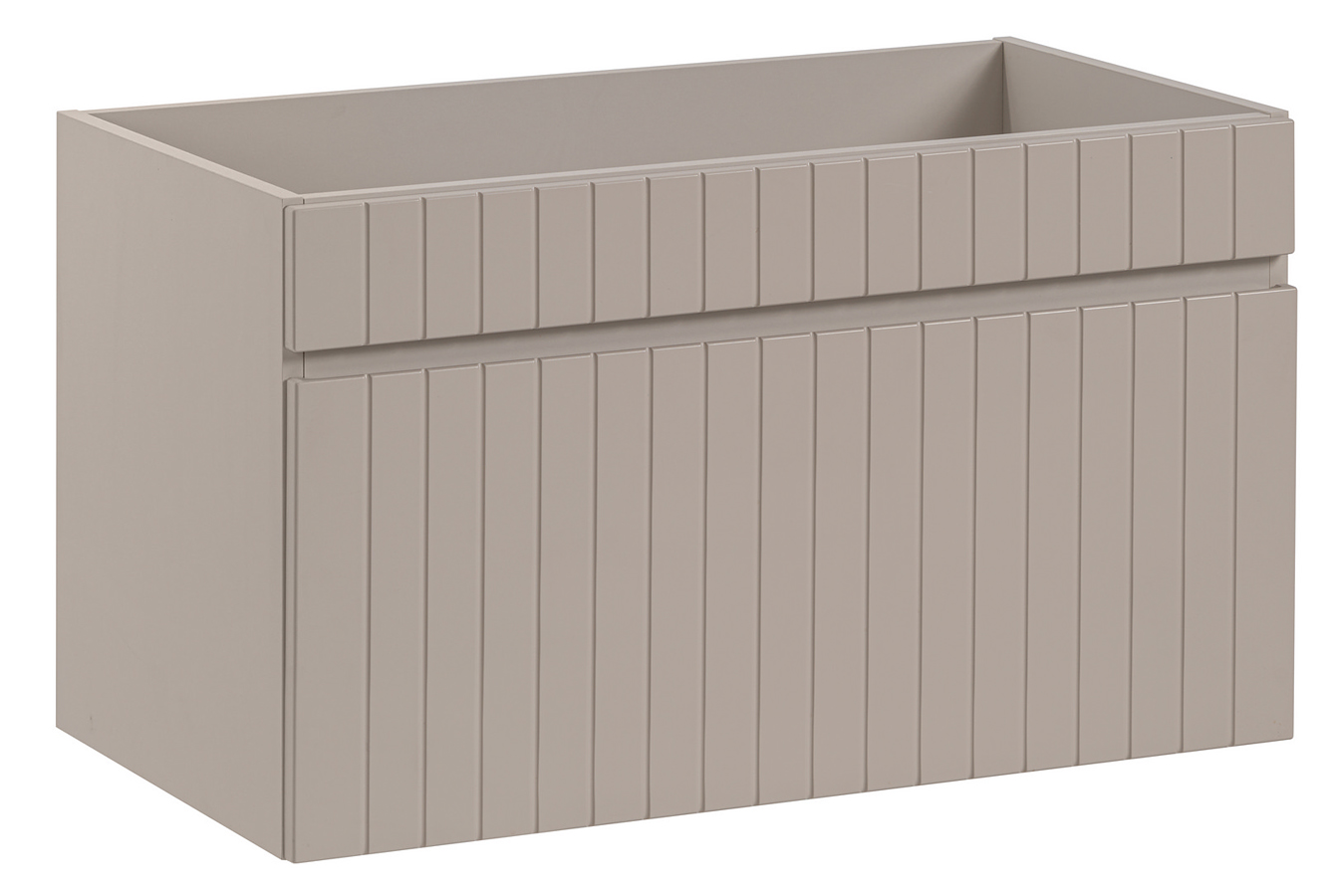 Szafka umywalkowa beżowa z lamelami 80 cm F2-H94