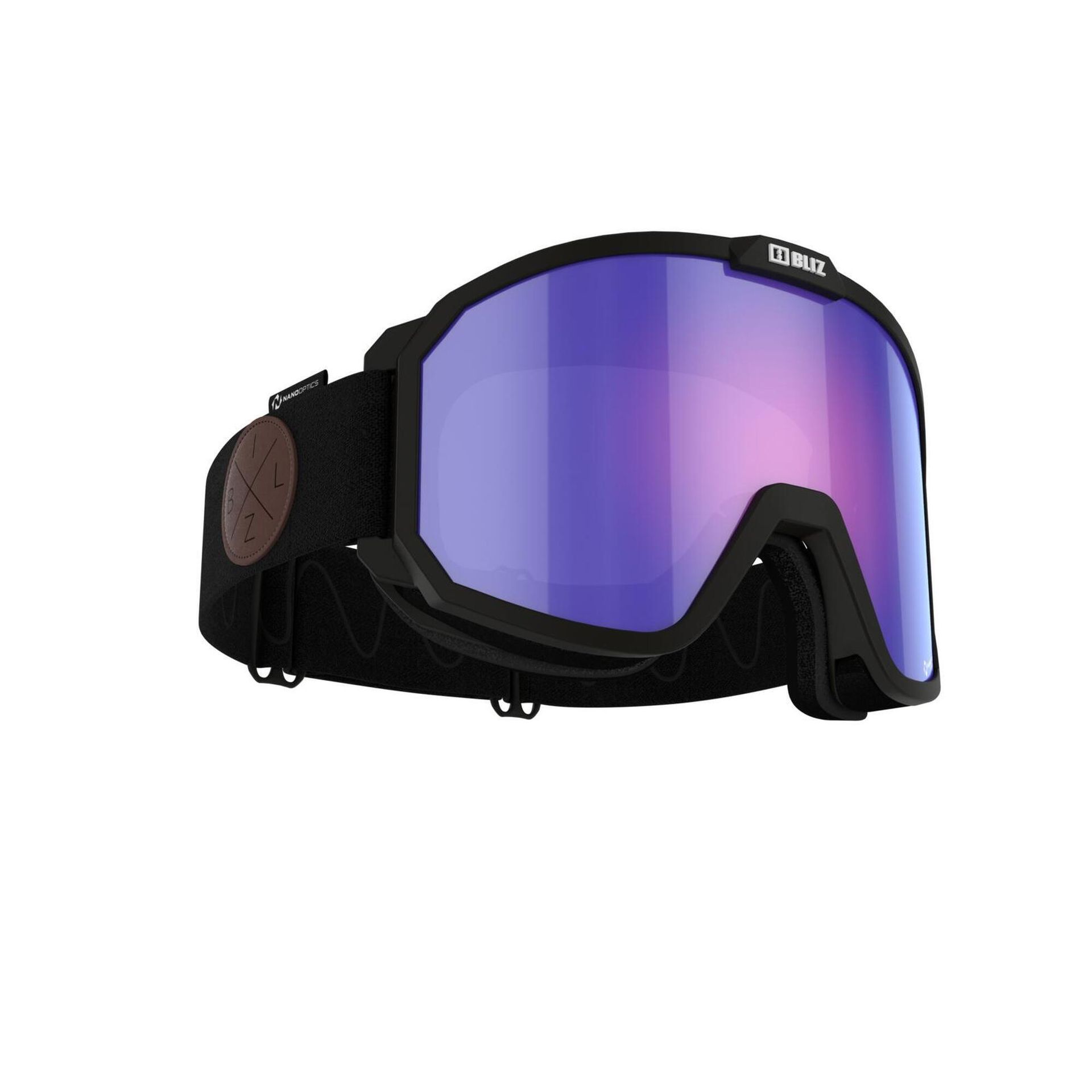 Bliz Rave Nano Optics Nordic Light Gogle, matt black/violet-blue multi 2020 Gogle narciarskie 42140-14N