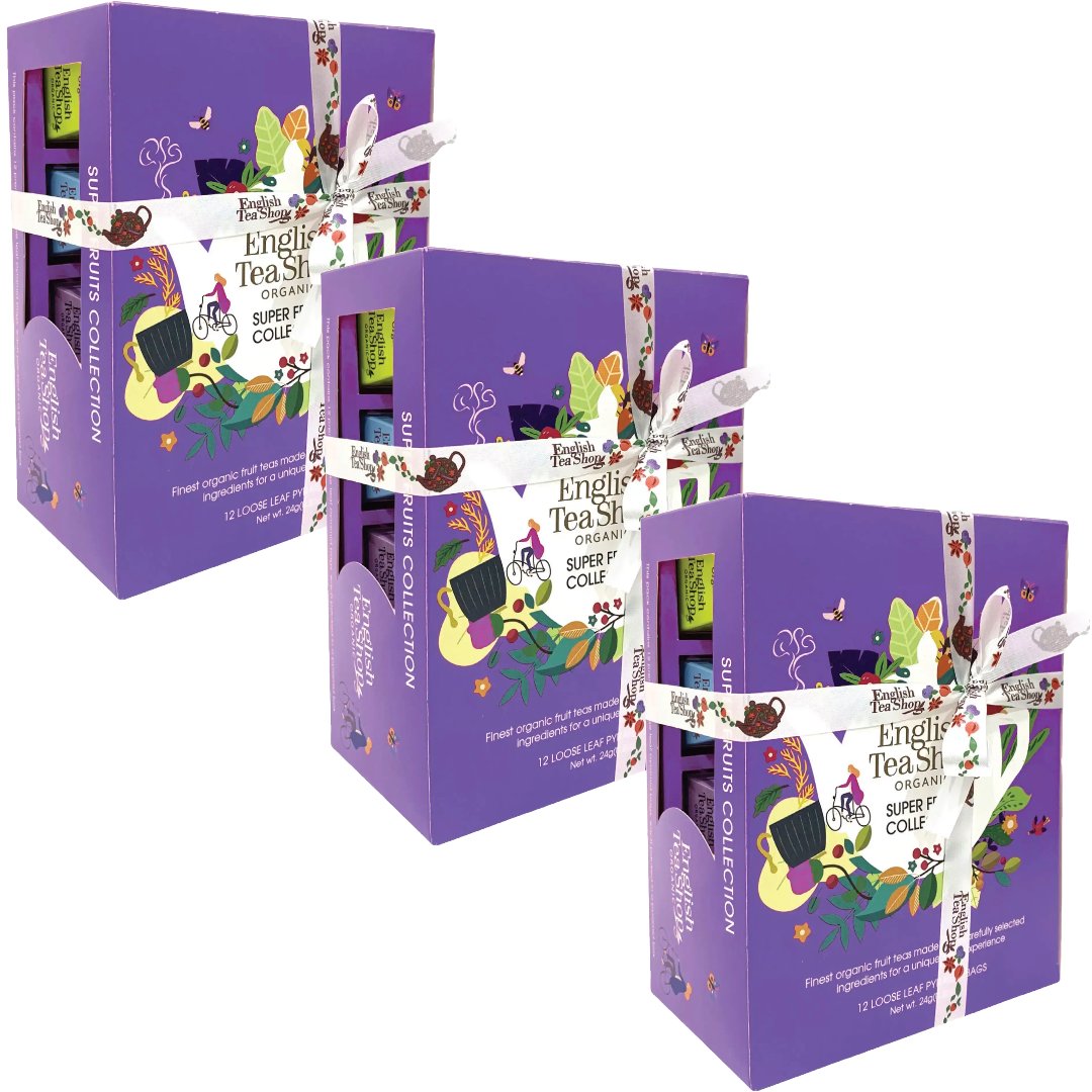 3x Zestaw herbat EKO piramidki English Tea PREZENT