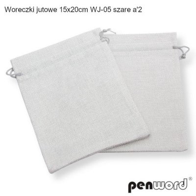 Woreczki Jutowe 15X20Cm Wj-05 Szare 2Szt Penword