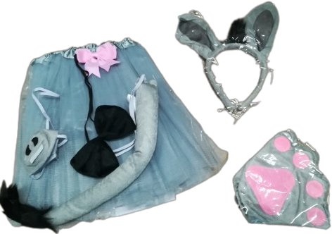 KOSTIUM STRÓJ OSIOŁEK SPÓDNICZKA OPASKA 7 ELEMENTÓW