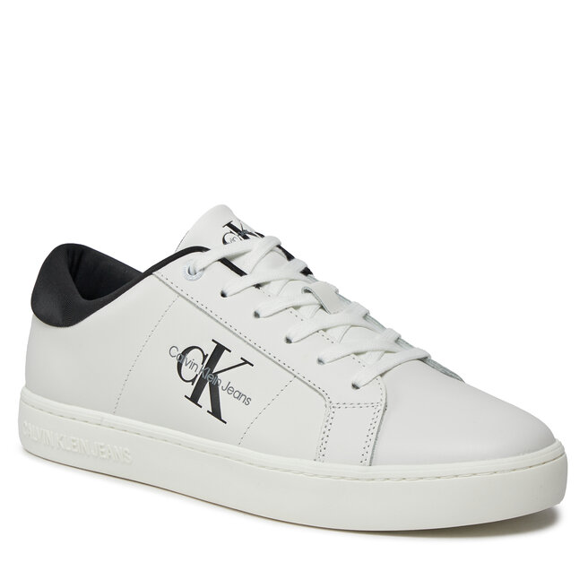 Sneakersy Calvin Klein Jeans Classic Cupsole Low Laceup Lth YM0YM00864 Bright White/Black 01W