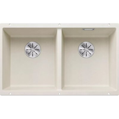 Zlewozmywak granitowy BLANCO Subline 350/350-U Silgranit Delikatny biały 527164