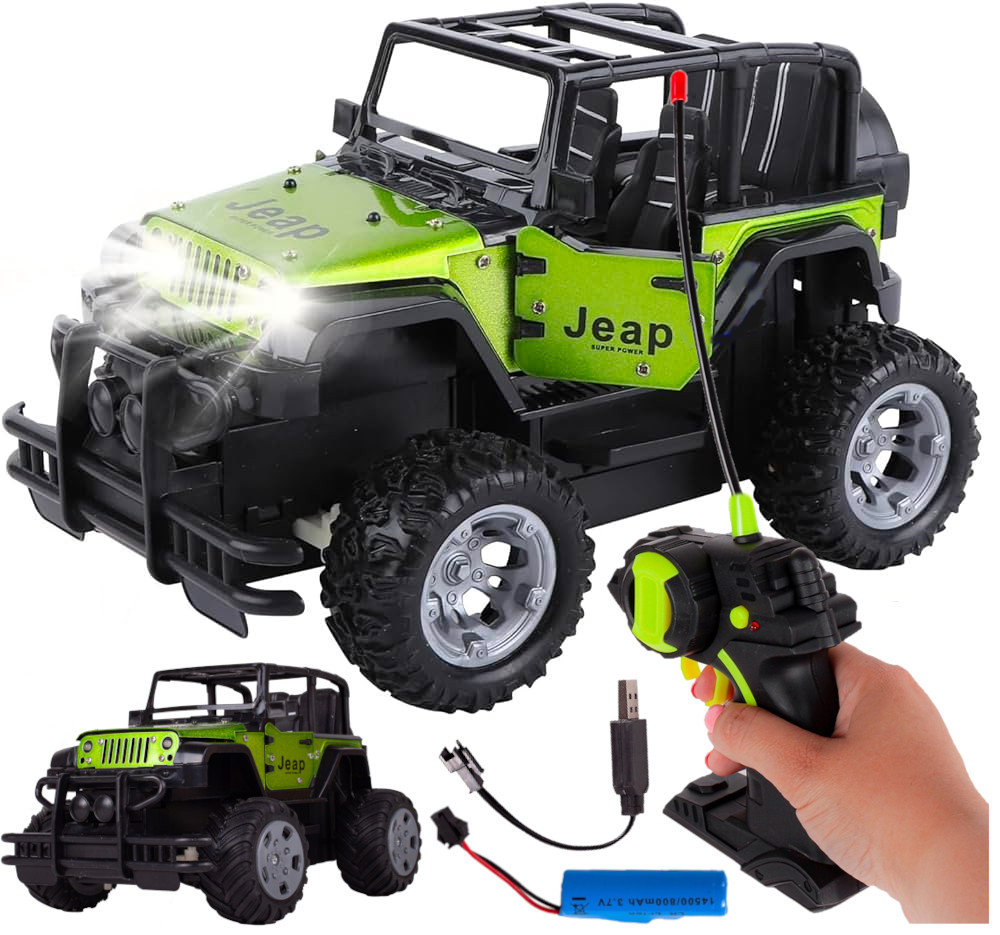 Zdalnie Sterowany Samochód Terenowy Metal Rock Car Światła Led Pilot R/C Z724