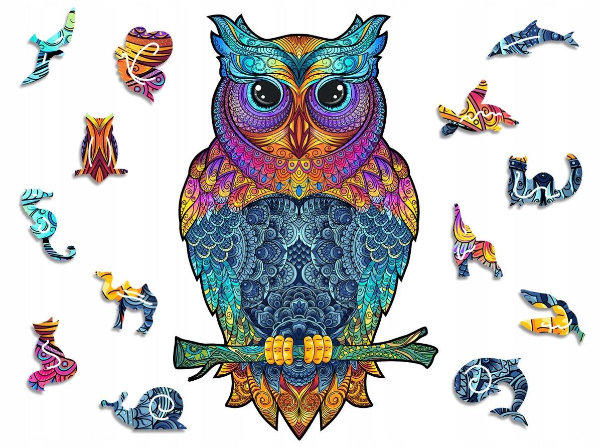 Puzzle-obraz dla dorosłych 3D Premium Sowa L idealne na prezent na Święta, Urodziny, Imieniny, 160 el.