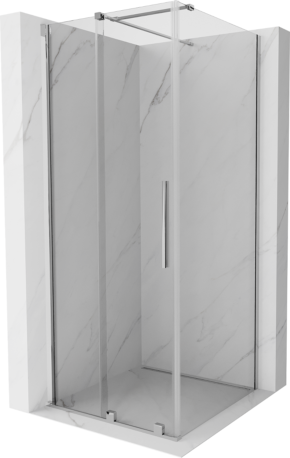 Mexen Velar kabina prysznicowa rozsuwana 110x110 cm, transparent, chrom - 871-110-110-01-01