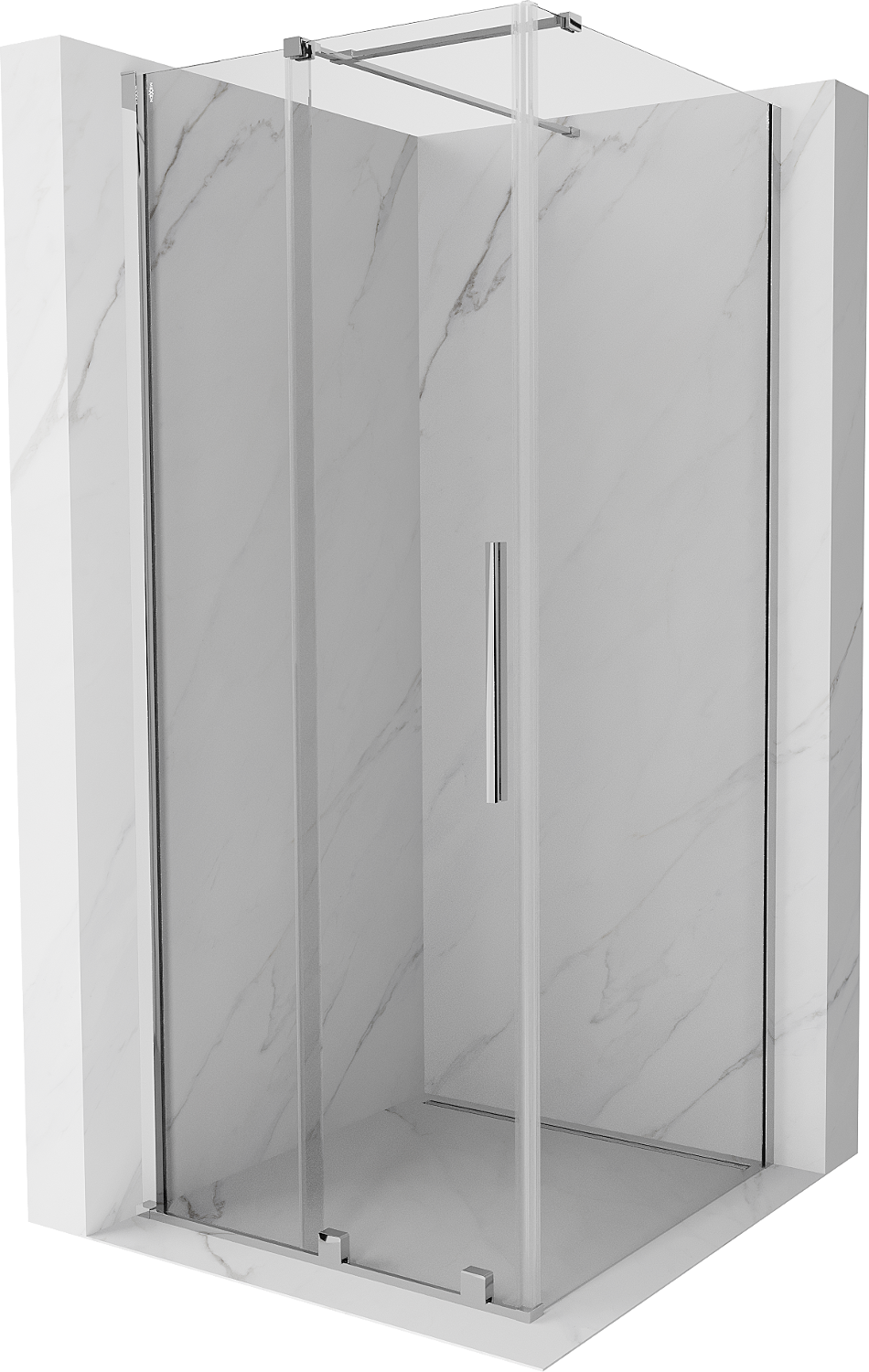 Mexen Velar kabina prysznicowa rozsuwana 90x90 cm, transparent, chrom - 871-090-090-01-01