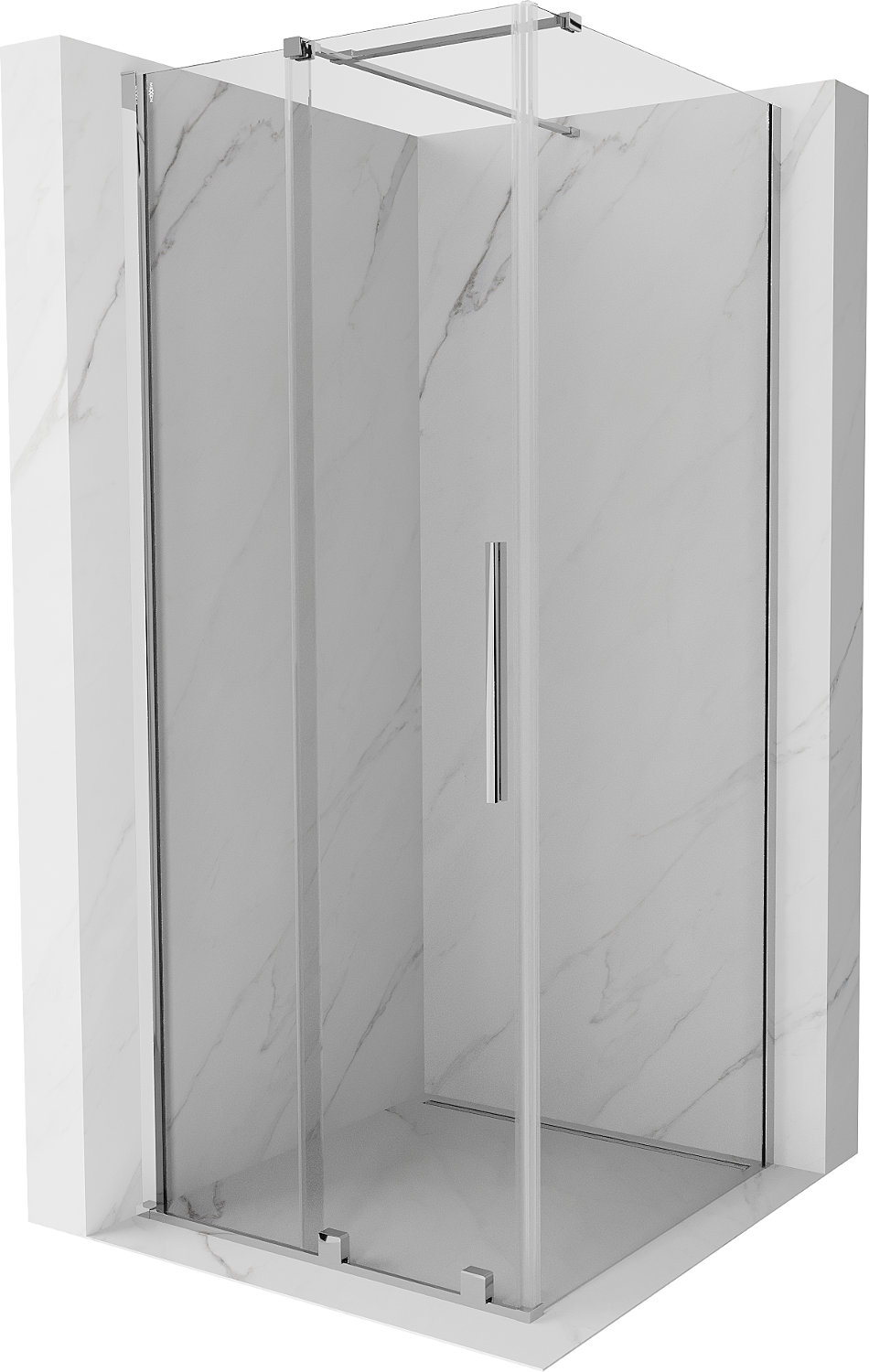 Mexen Velar kabina prysznicowa rozsuwana 120x120 cm, transparent, chrom - 871-120-120-01-01