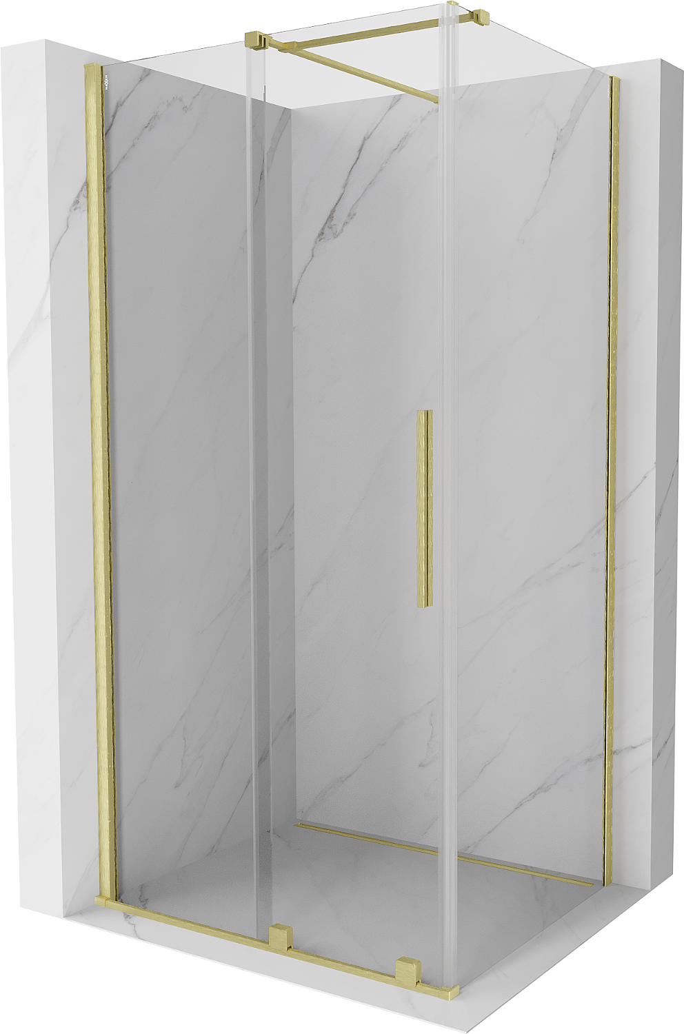 Mexen Velar kabina prysznicowa rozsuwana 130x90 cm, transparent, złota szczotkowana - 871-130-090-01-55