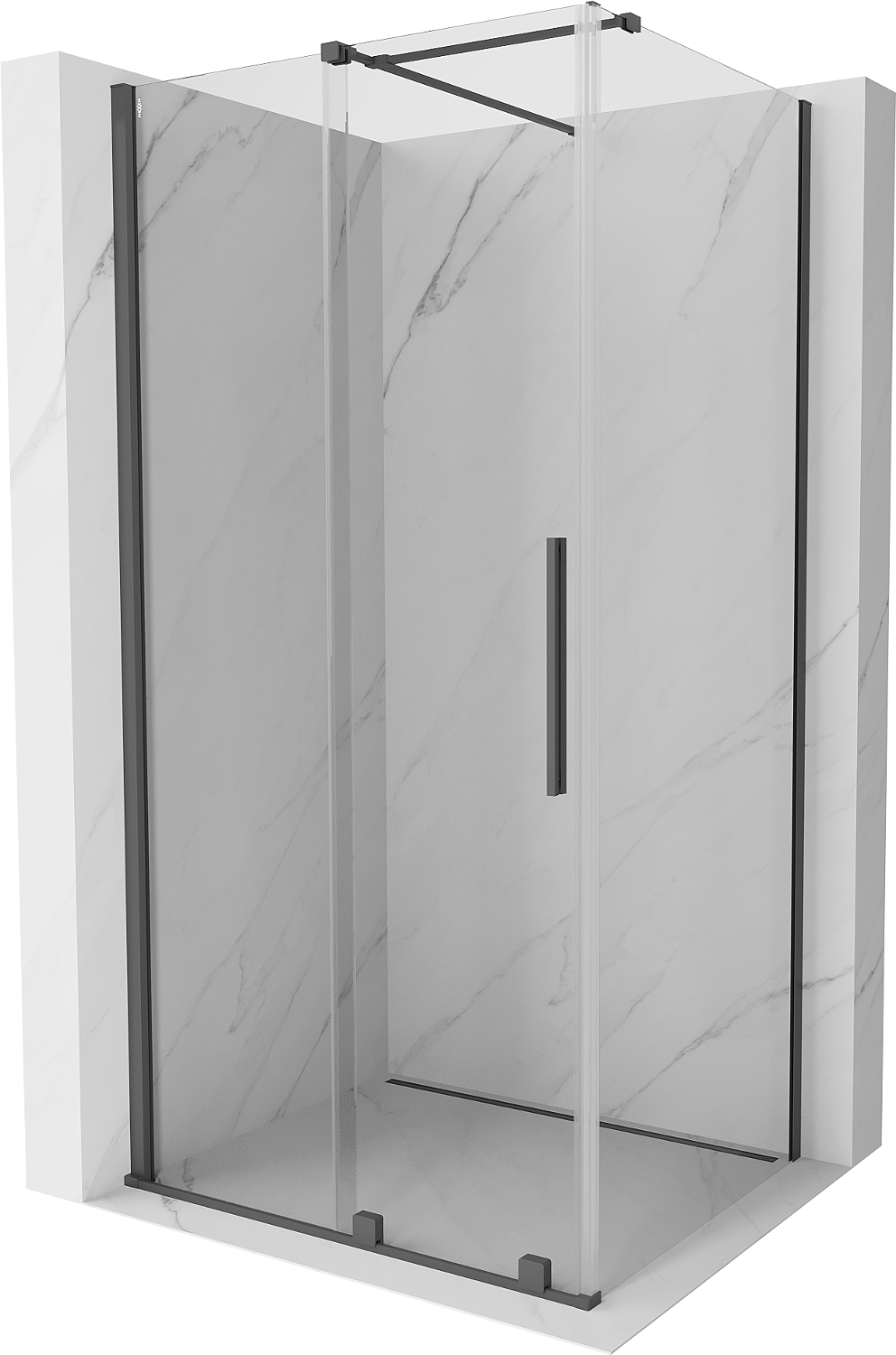 Mexen Velar kabina prysznicowa rozsuwana 150x100 cm, transparent, gun gray szczotkowany - 871-150-100-01-66